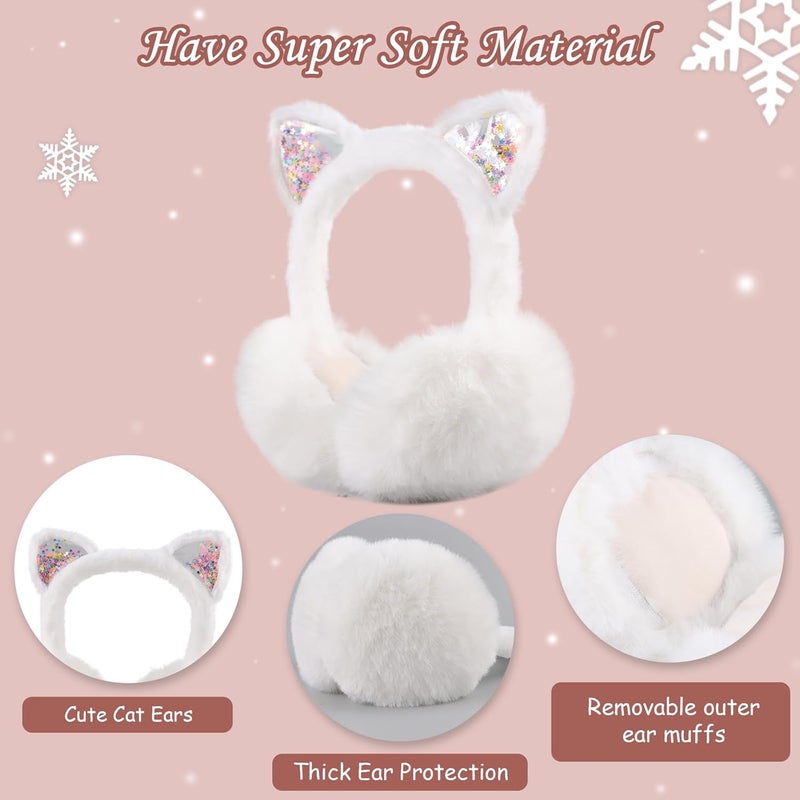Pesaat Fluffy Ear Muff for Women Plush Earmuffs Kids Winter Earmuffs Girls Boys Cold Weather Ear Warmer - Image 4